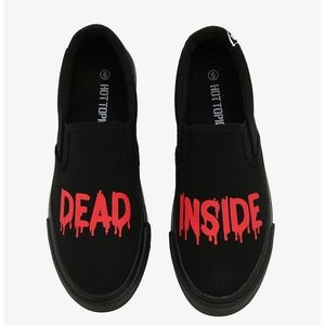 Hot topic slide on canvas shoes size 7 womens